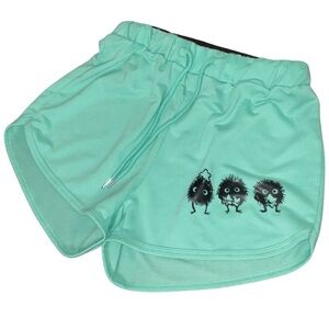 Studio Ghibli Soot Sprite Mint Green Shorts with drawstring size Small